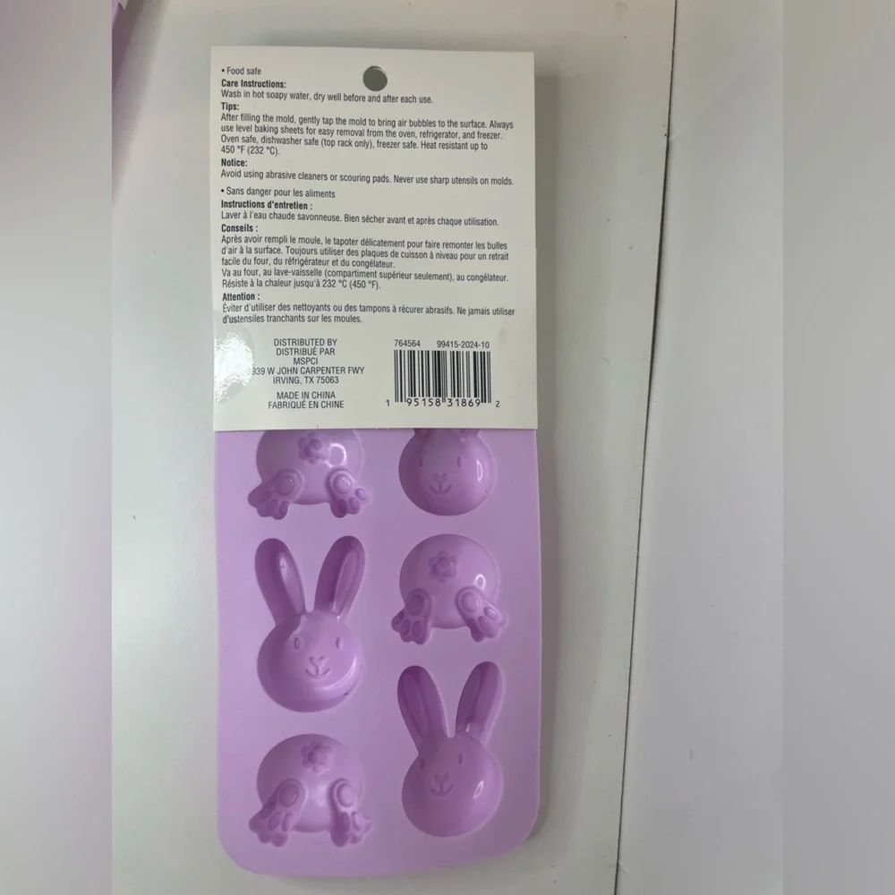Purple Bunny Silicone Candy Molds, Easter Bunny Candy, Easter Bakeware
